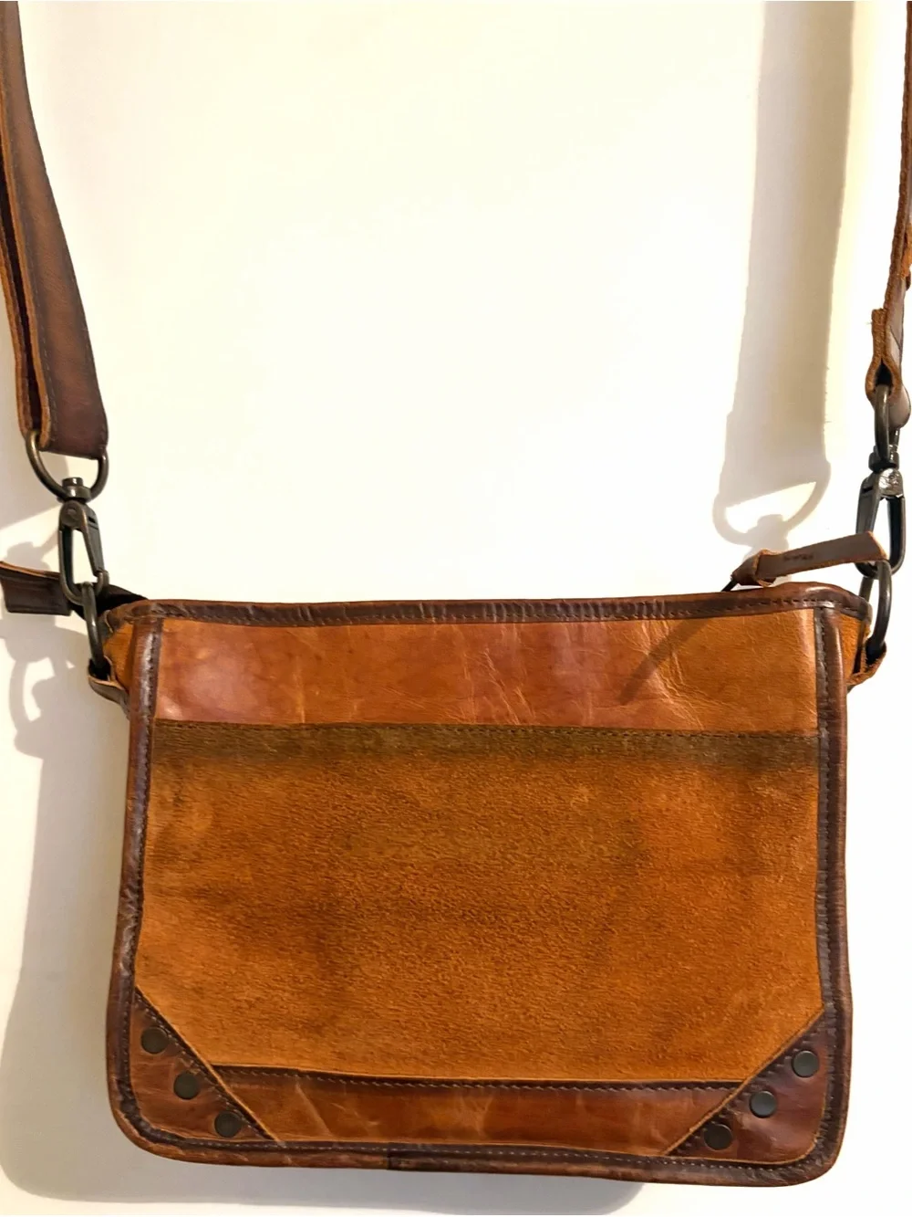 STS Ranchwear Leather Serape Convertible Crossbody Bag Western Boho